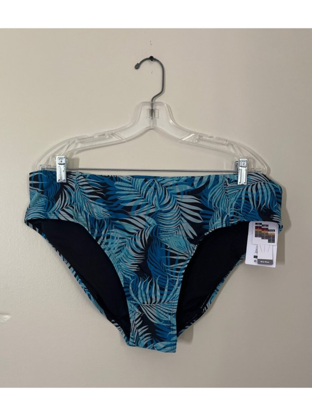3 For $10 NWT Time And Tru Womens XLarge Bikini Bottom Overlapping Blue Palm Pri